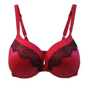 VICTORIA'S SECRET PUSH UP PLUNGERED BRA‎ 34 DD NWT